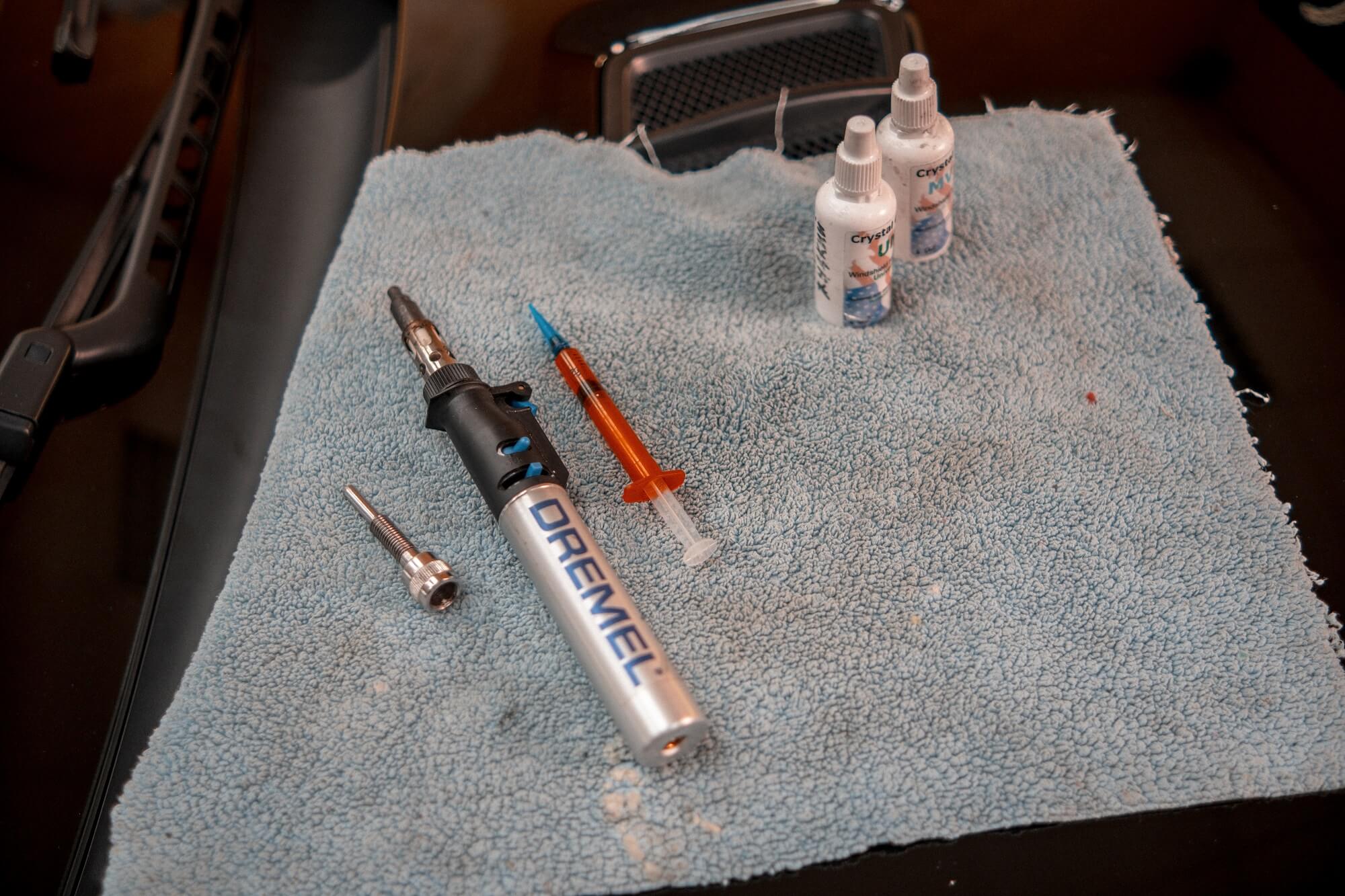 Материалы ремонта автостекла