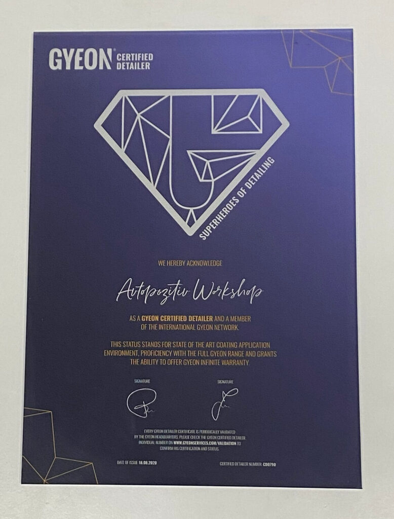 Сертифікат Avtopozitiv Workshop